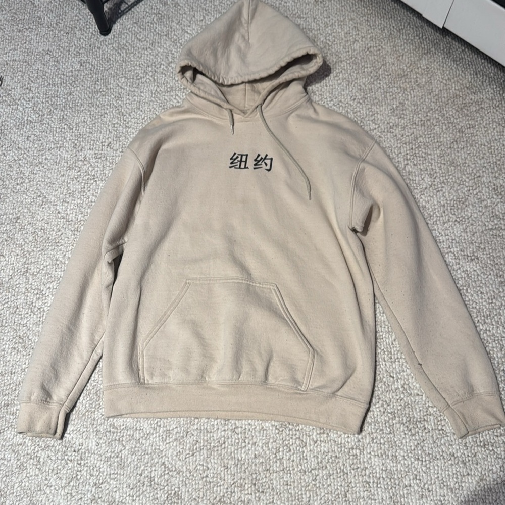 Artist union Men's Tan Hoodie size medium EUC - Picture 9 of 10